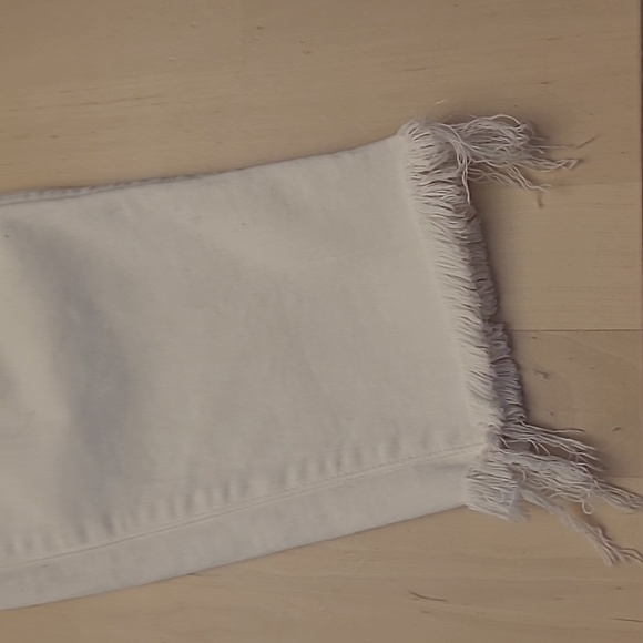 LIKE NEW Madewell 10" High Rise Skinny Cropped Fringed Hem Button Closure Jeans - Picture 5 of 17